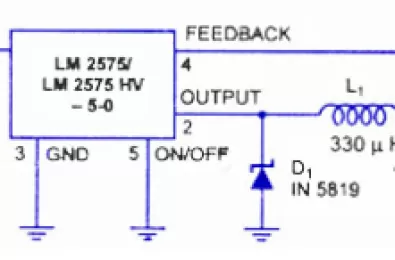 Mạch điều chỉnh điện áp xung sử dụng LM2575 và LM2577